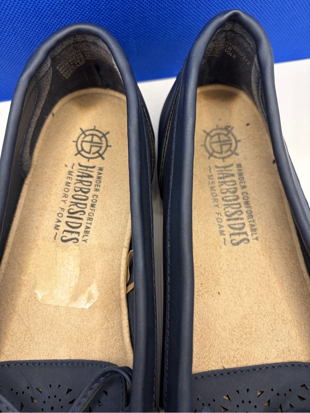 Harborsides Memory Foam Loafers - Women’s Size 10W - Navy Blue - Picture 3 of 7